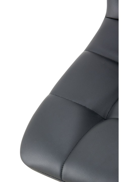 Sæt med 4 spisestuestole Antibes imiteret læder, sort