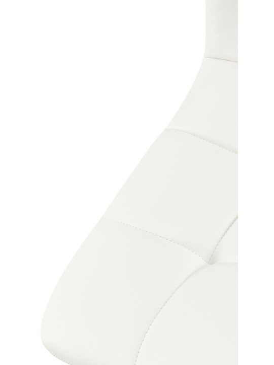 Sæt med 4 spisestuestole Antibes imiteret læder, hvid