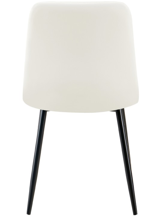 Sæt med 4 spisestuestole Antibes imiteret læder, hvid