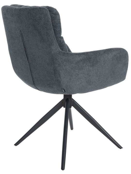 Spisestuestol Vilas stof, sort