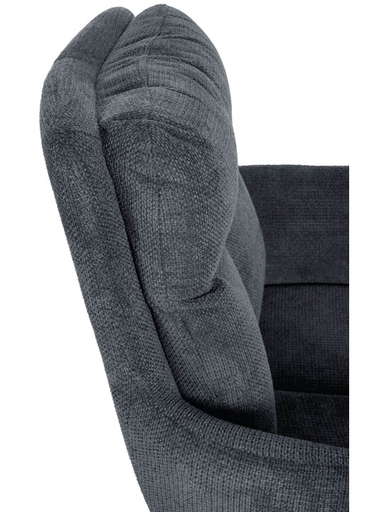 Spisestuestol Vilas stof, sort