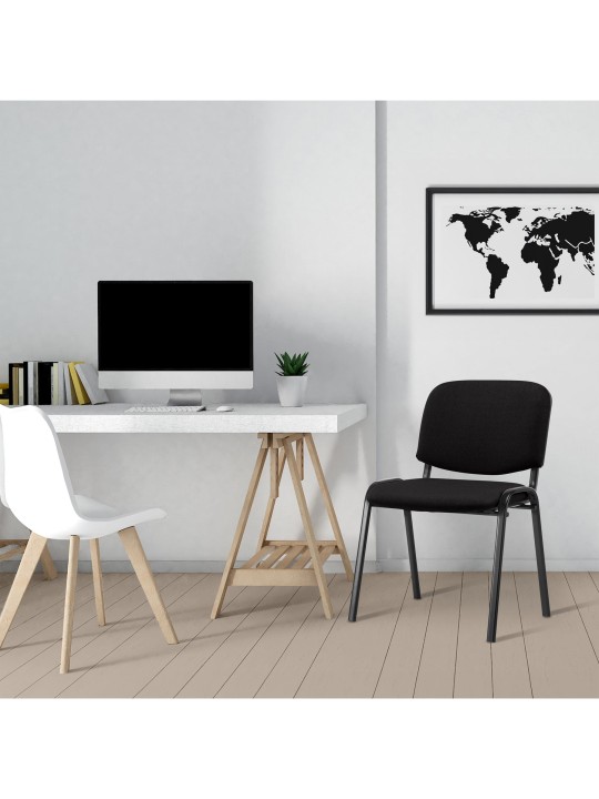 Besøgsstol Ken stof, sort Besøgsstol Ken stof, sort