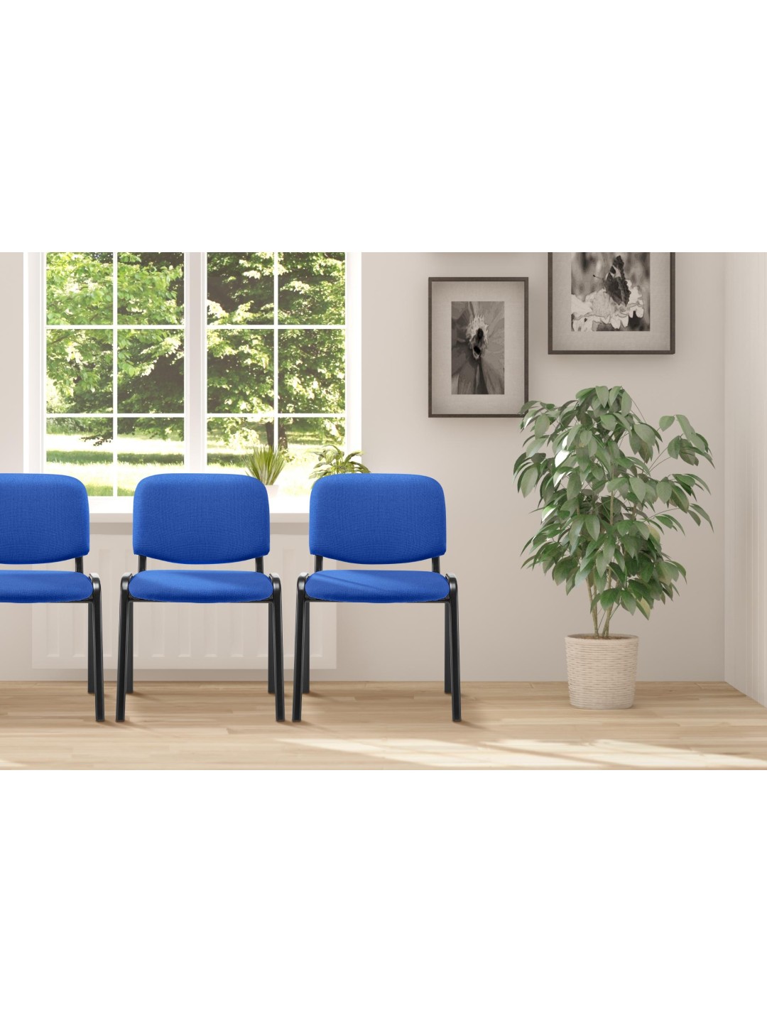 Besøgsstol Ken stof, blå