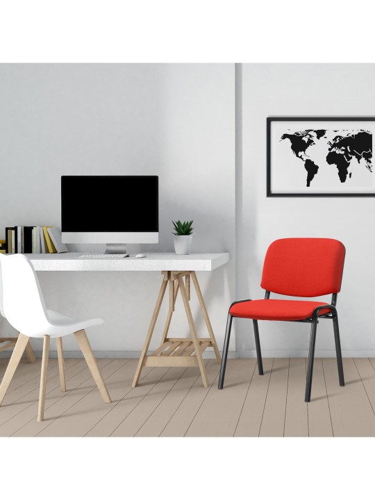 Besøgsstol Ken stof, rød