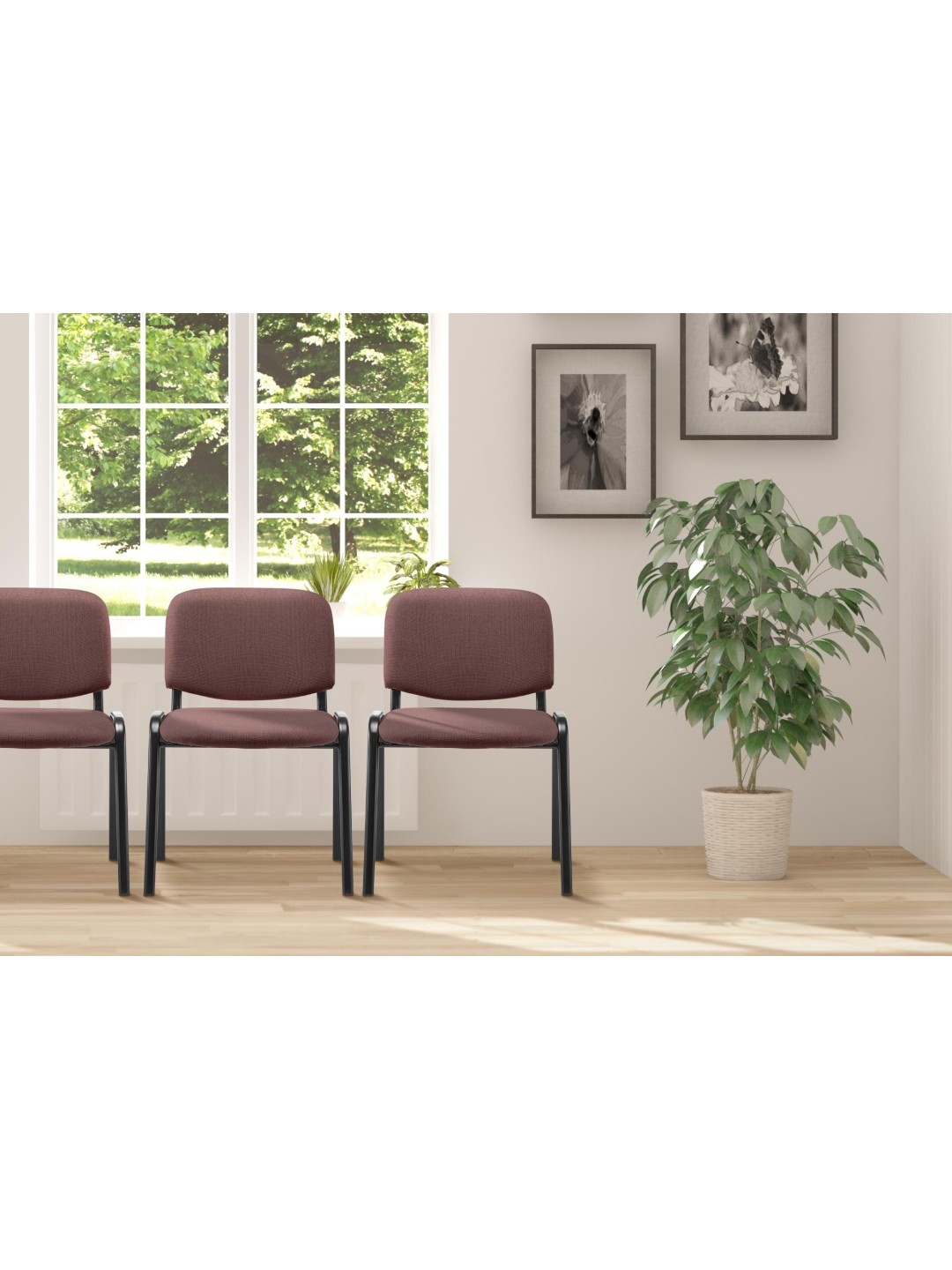 Besøgsstol Ken stof, brun