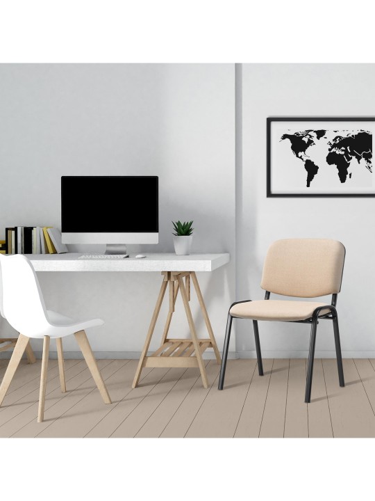 Besøgsstol Ken stof, creme