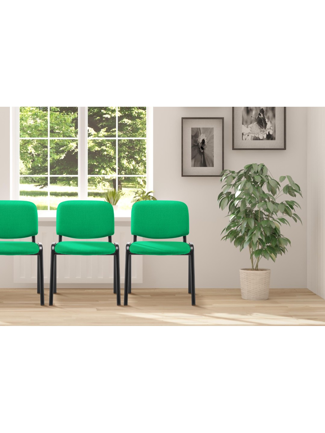 Besøgsstol Ken stof, grøn