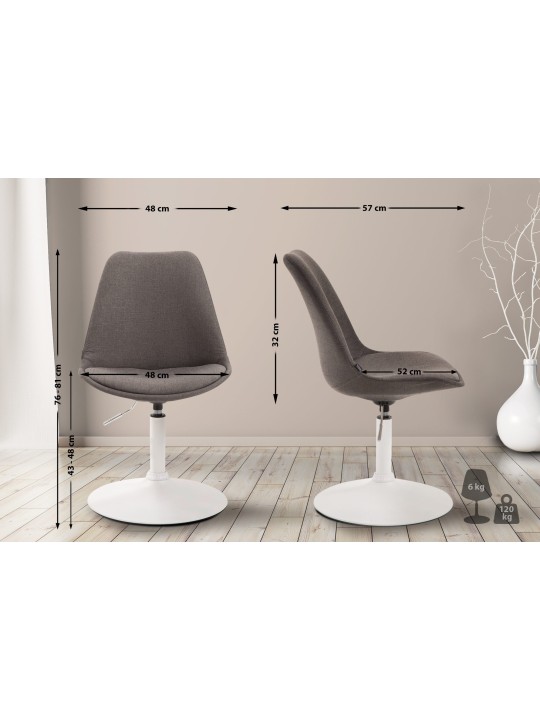 Stol Maverick W stof, mørkegrå