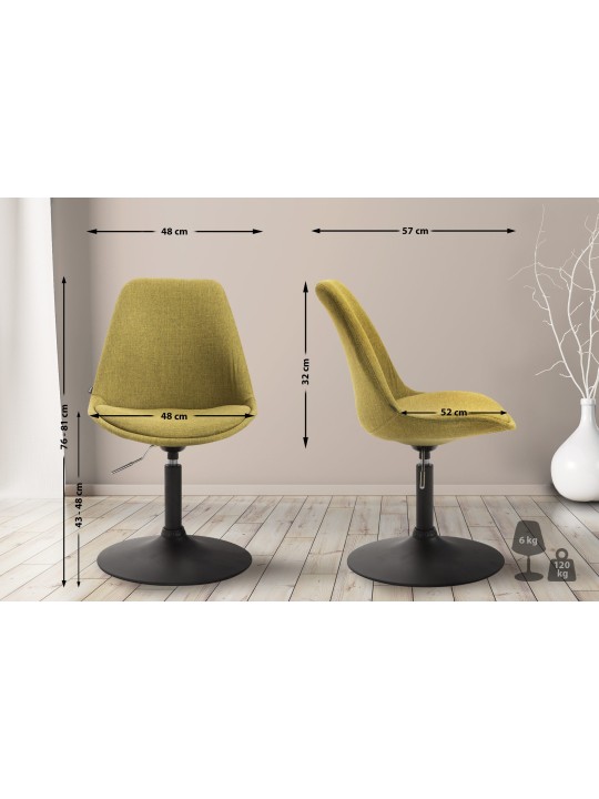 Stol Maverick B stof, grøn