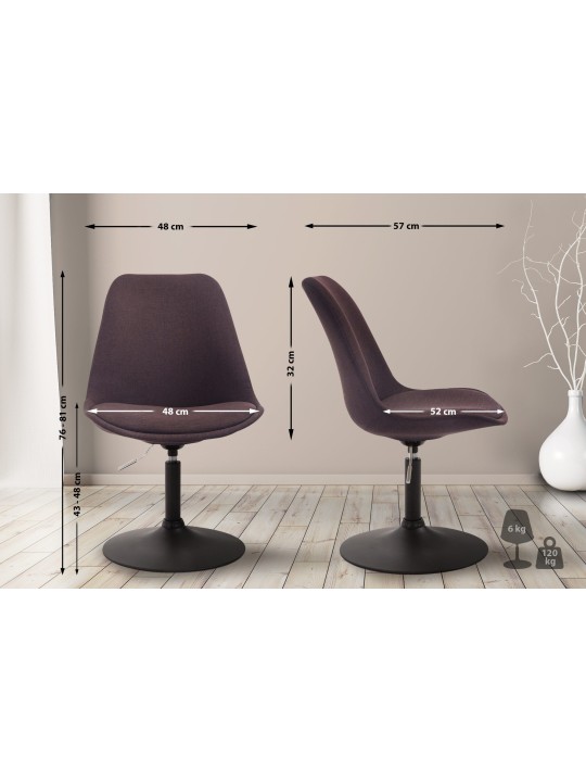 Stol Maverick B stof, brun