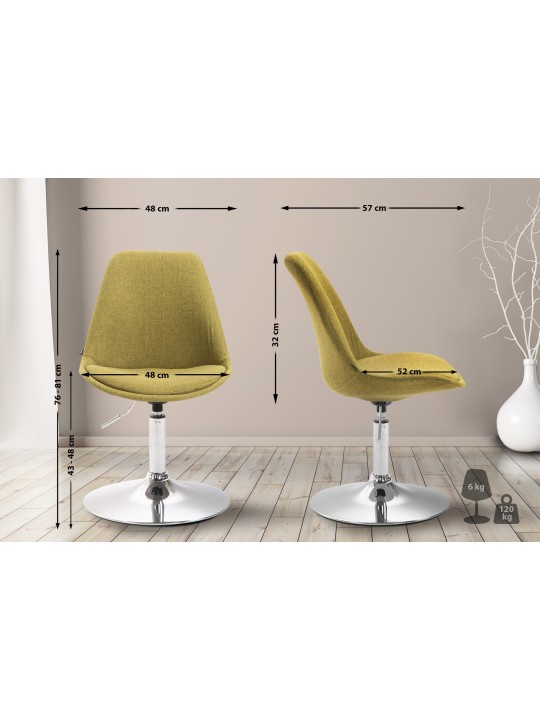 Stol Maverick C stof, grøn