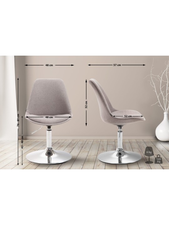 Stol Maverick C stof, grå Stol Maverick C stof, grå