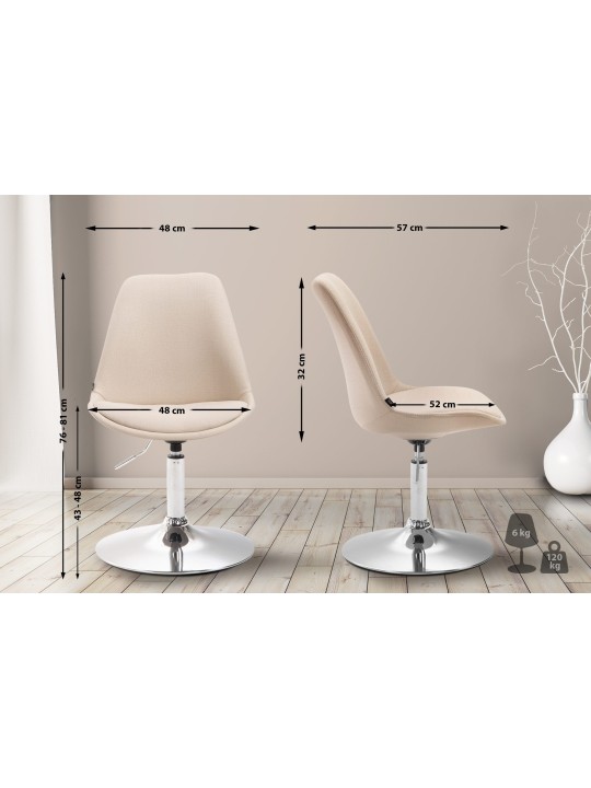 Stol Maverick C stof, creme