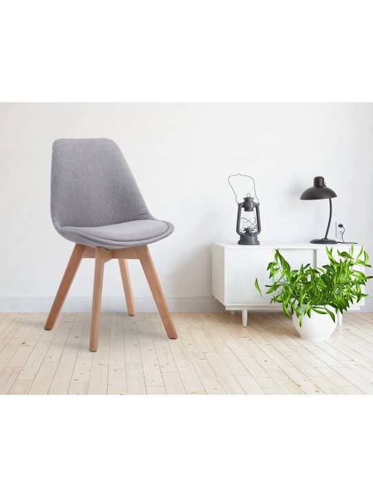 Besøgsstol Borneo V2 Natura stof, grå Besøgsstol Borneo V2 Natura stof, grå