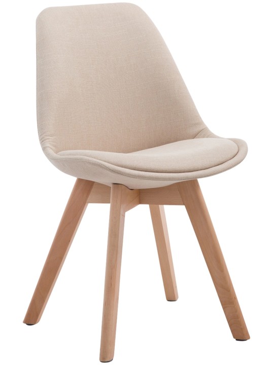 Besøgsstol Borneo V2 Natura stof, creme