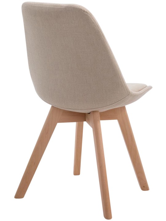 Besøgsstol Borneo V2 Natura stof, creme