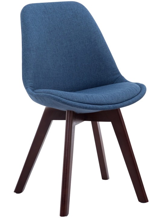 Besøgsstol Borneo V2 valnødstof, blå Besøgsstol Borneo V2 valnødstof, blå