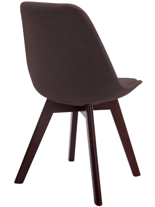 Besøgsstol Borneo V2 valnødstof, brun