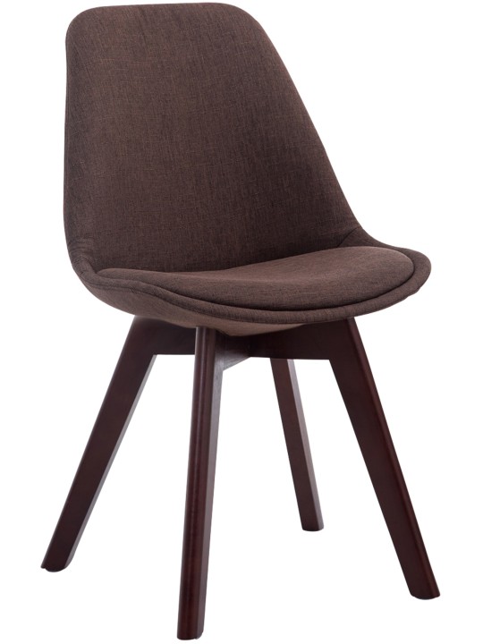 Besøgsstol Borneo V2 valnødstof, brun