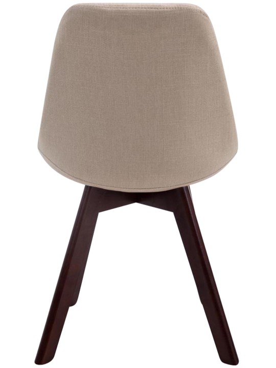 Besøgsstol Borneo V2 valnødstof, creme