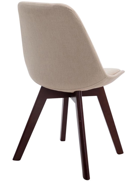 Besøgsstol Borneo V2 valnødstof, creme