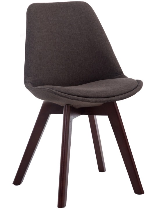 Besøgsstol Borneo V2 valnødstof, mørkegrå