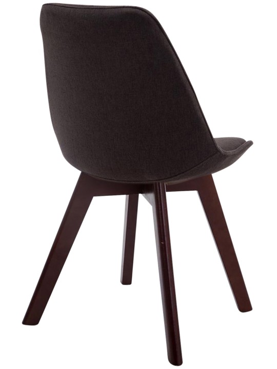 Besøgsstol Borneo V2 valnødstof, mørkegrå