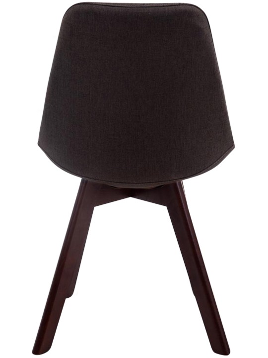 Besøgsstol Borneo V2 valnødstof, mørkegrå