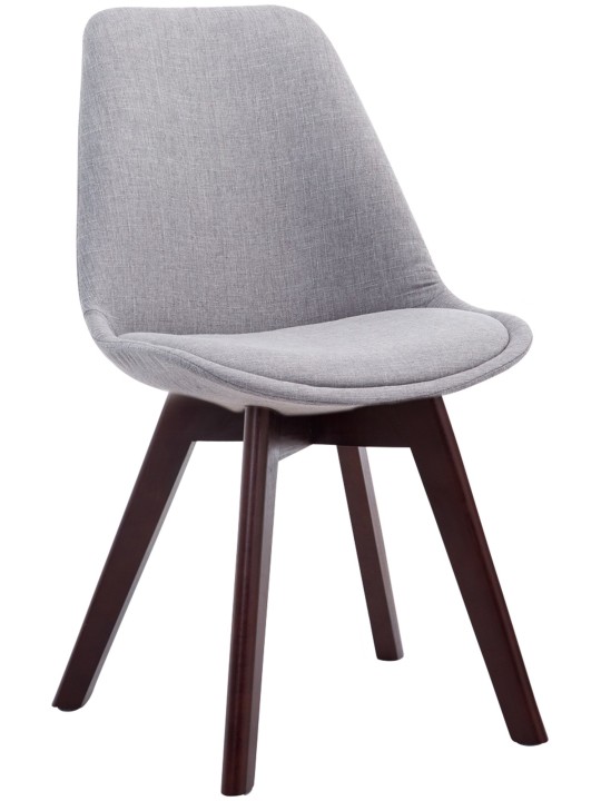 Besøgsstol Borneo V2 valnødstof, grå