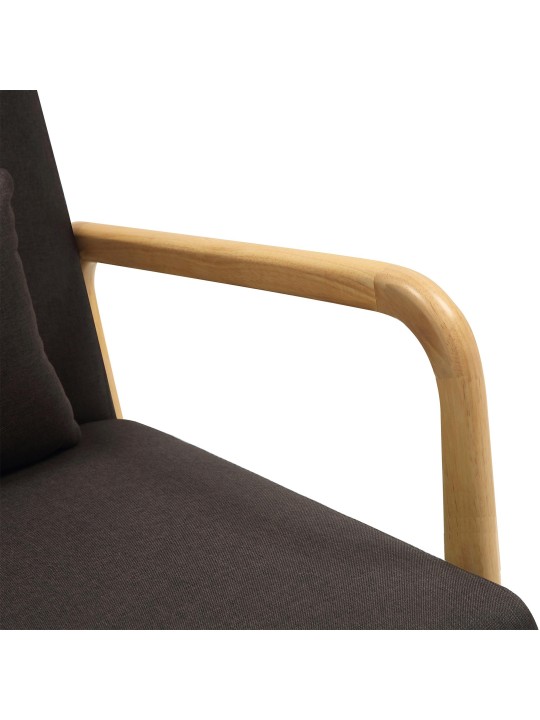 Lænestol Hibbing stof, brun