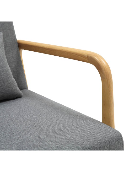 Lænestol Hibbing stof, lysegrå Lænestol Hibbing stof, lysegrå