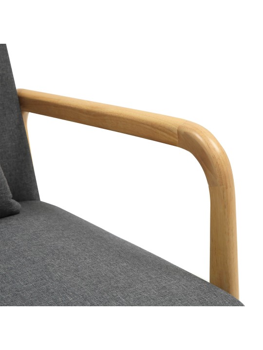 Lænestol Hibbing stof, mørkegrå Lænestol Hibbing stof, mørkegrå