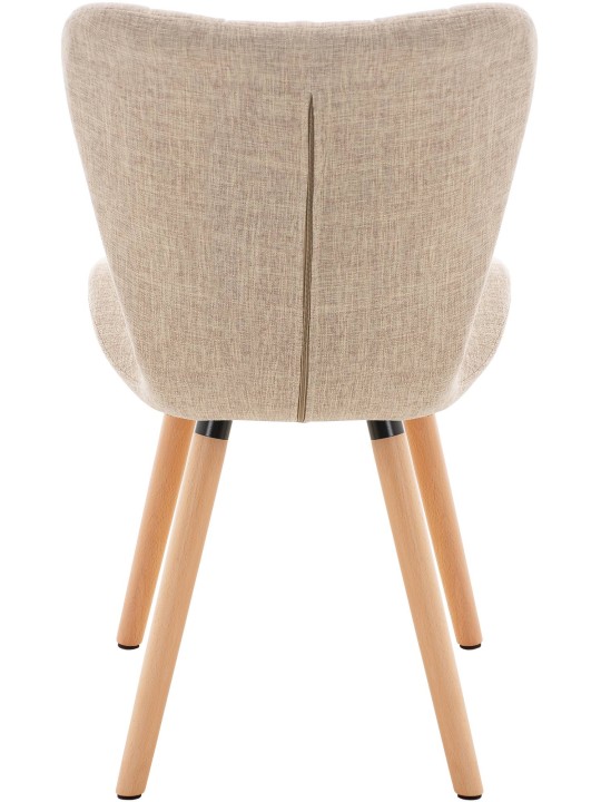 Sæt med 2 stole Elda stof, creme Sæt med 2 stole Elda stof, creme