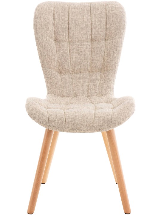 Sæt med 2 stole Elda stof, creme Sæt med 2 stole Elda stof, creme