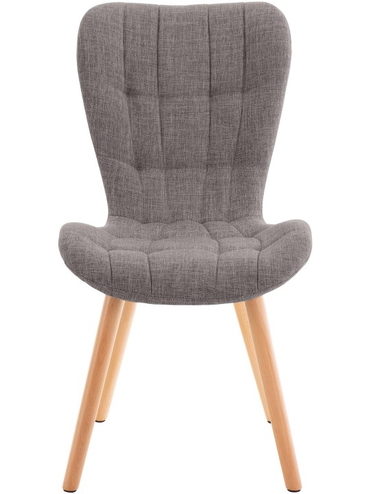 Sæt med 2 stole Elda stof, lysegrå