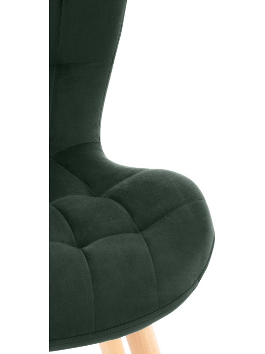 Sæt med 2 stole Elda velvet, grøn