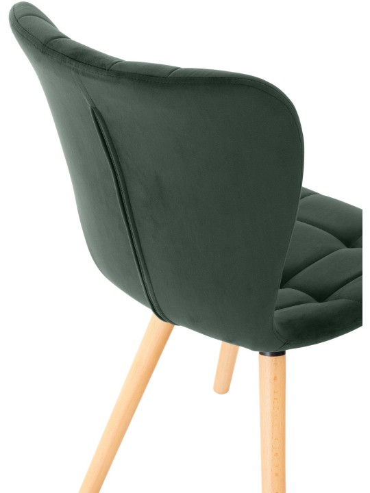Sæt med 2 stole Elda velvet, grøn