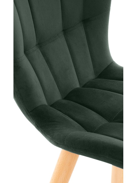 Sæt med 2 stole Elda velvet, grøn