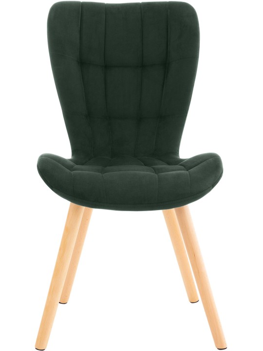 Sæt med 2 stole Elda velvet, grøn