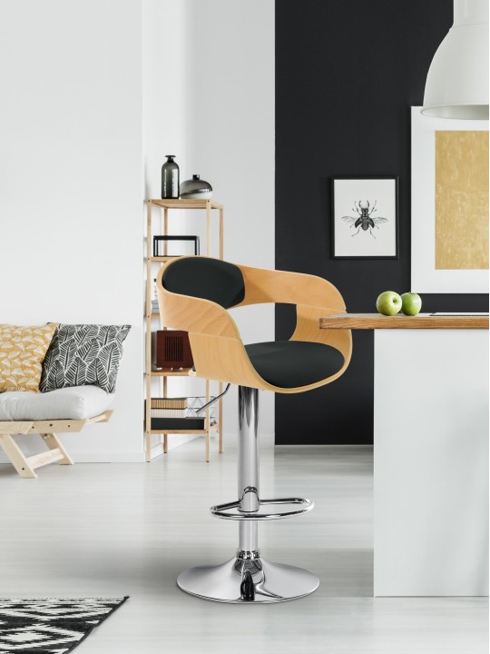 Barstol Kingston C, natur/sort