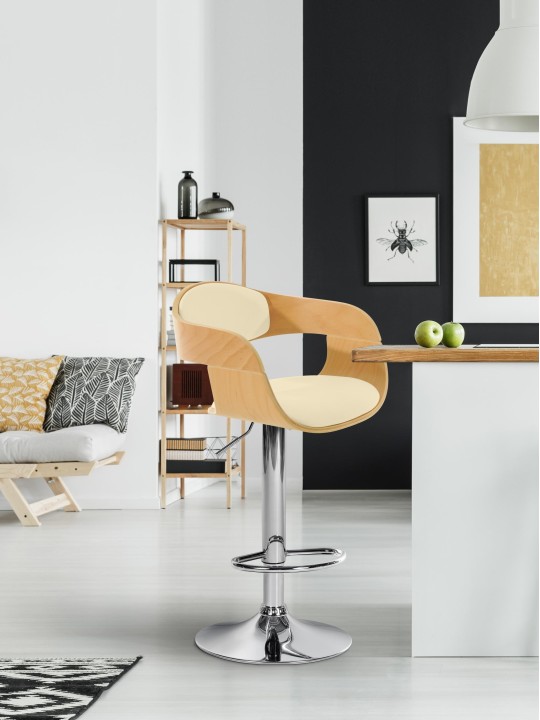 Barstol Kingston C, natur/creme