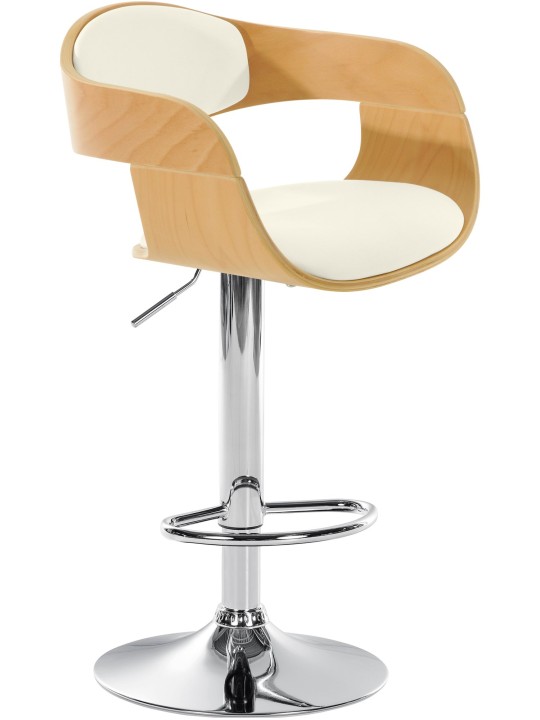 Barstol Kingston C, natur/hvid