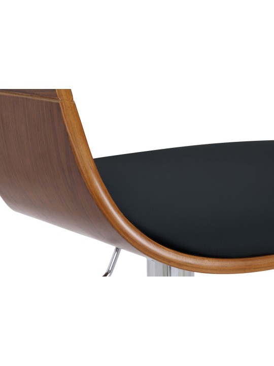 Barstol Kingston C, valnød/sort