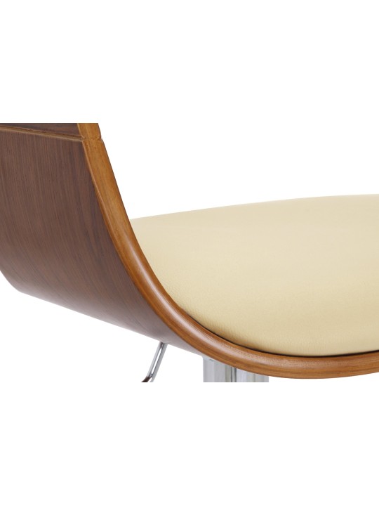 Barstol Kingston C, valnød/creme