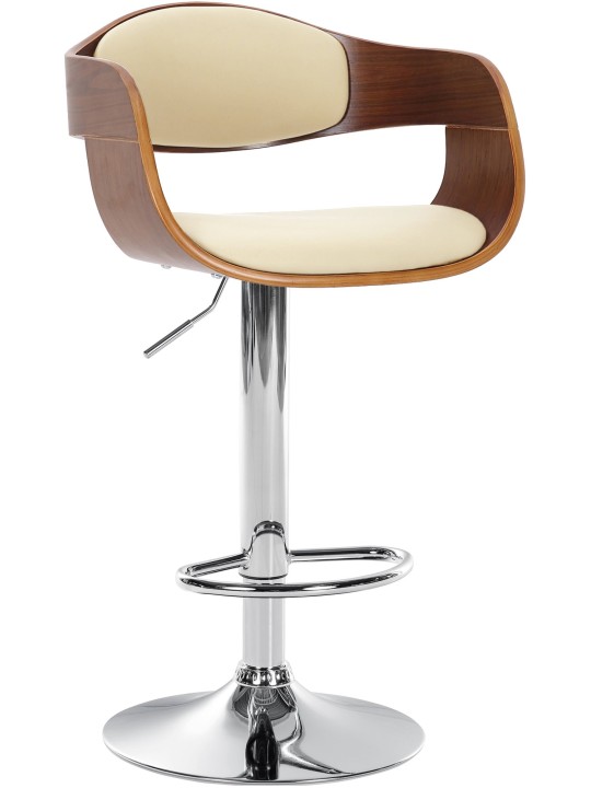Barstol Kingston C, valnød/creme