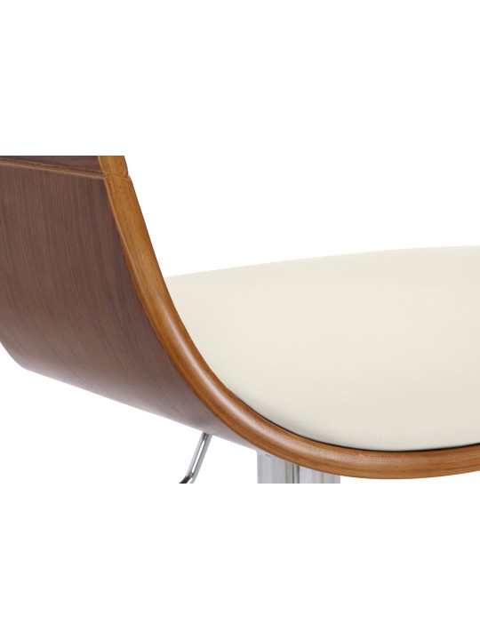 Barstol Kingston C, valnød/hvid