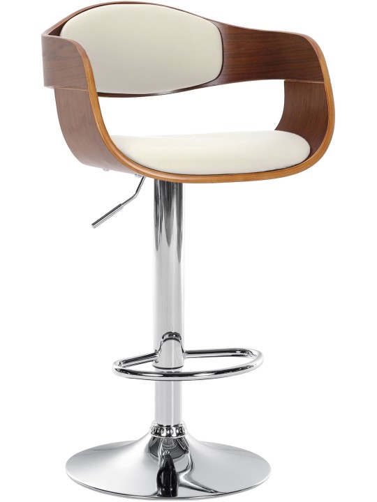 Barstol Kingston C, valnød/hvid