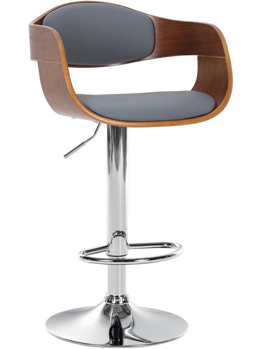 Barstol Kingston C imiteret læder, valnød/grå Barstol Kingston C imiteret læder, valnød/grå