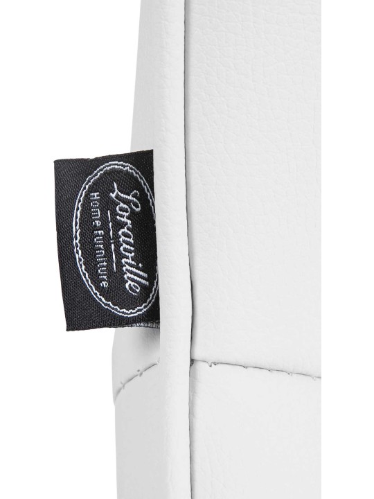 Barstol Vonore imiteret læder krom, hvid