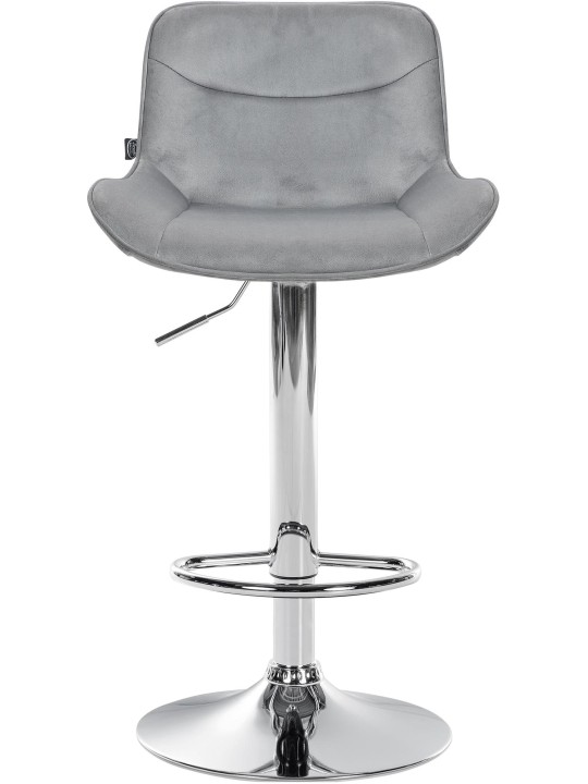 Barstol Vonore fløjlskrom, grå
